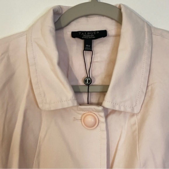 Talbots | New pastel pink peplum lightweight jacket/blazer Women size 18W petite - Picture 3 of 9